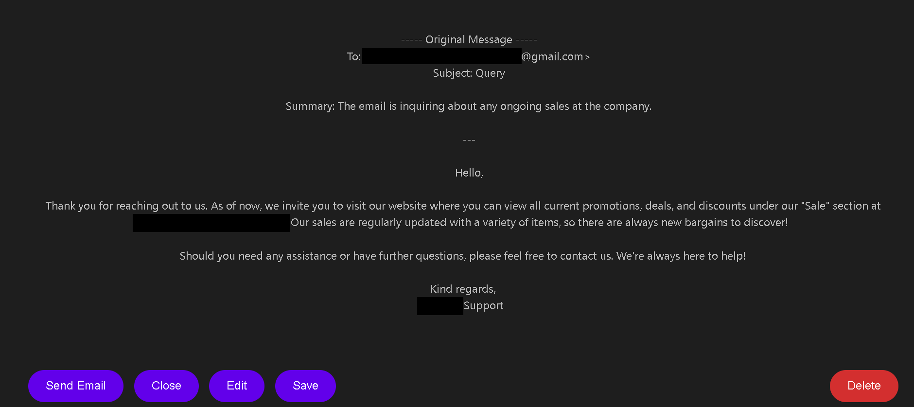Email Draft Preview